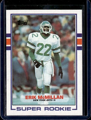 1989 Topps #223 Erik McMillan Super Rookie RC New York Jets NM-MINT - Image 1 of 2