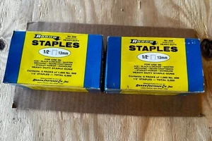 608 Grapas Corona Flecha 1/2" Ancho (13mm) Acero 10000 Diez Paquetes De 1000 - Imagen 1 de 6