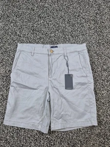 NWT Daniel Hechter Paris Mens Shorts, Sz 34 chino style Gray 9" Inseam - Picture 1 of 7