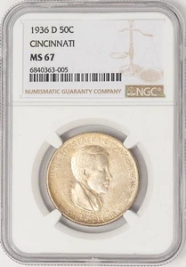 1936-D Cincinnati Half 50c MS67 NGC 948508-3 - Picture 1 of 5