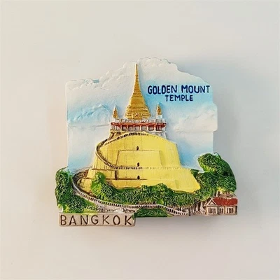 Thailand Bangkok Jinshan Temple Tourist Souvenir 3D Resin IDEA Fridge Magnet - Image 1 of 4