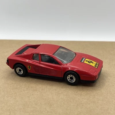 Matchbox Ferrari Testarossa, 1:59 Scale, Diecast, Red, 1988, Good Cond. #W - Image 1 of 4