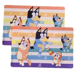 Placemats Bluey Friends Music Dance Design Set of 2 Plastic 11.75” x17.625” NEW - Picture 1 of 13