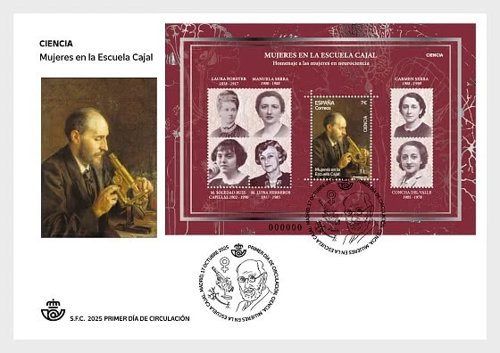 spain ca 2025 Science Women CAJAL School Forster  dentistry psychiatry ms1v FDC - Image 1 of 1