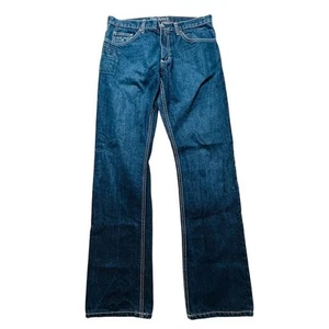 Jeans uomo blu dritto Kimes Ranch taglia 32x32 western cowboy USA Thomas fit - Foto 1 di 9