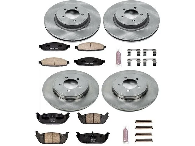 Kit de pastillas de freno delanteras y traseras y rotor para 03-05 Lincoln Aviator PR93B8 Foto 1 de 1