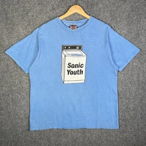Vintage Sonic Youth Shirt Mens Large Blue 90s Washing Machine Band Tee Rare - Picture 1 of 8
