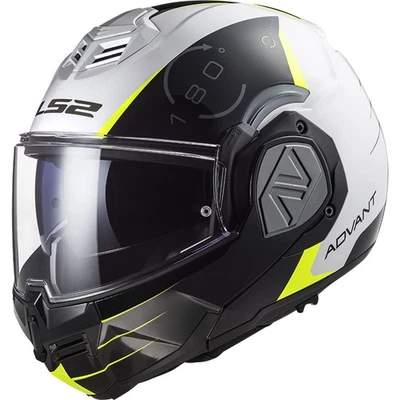 Motorrad Helm M - LS2 Advant Codex FF906 Klapphelm - weiß-schwarz - Bild 1 von 4