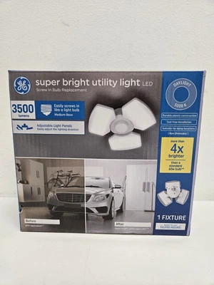 GE LED 30W Daylight Super Bright Utility Light Fixture - White *NEW* - Image 1 of 3