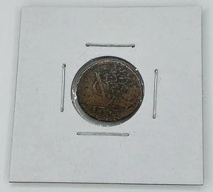 Moneda holandesa de 1/2 dúit 1755 Utrecht Mint KM#112,1 cobre era colonial del comercio - Imagen 1 de 4