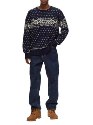 RALPH LAUREN Men Jumper XL Dark Blue Cashmere Blend Tight Knit Pullover RRP299 - Image 1 of 4