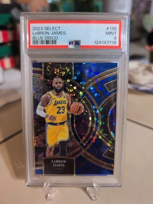 2023-24 Panini Select - Premier Level LeBron James #135 Blue Disco Prizm 5/25 - Image 1 of 3