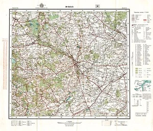 1937 Latvian army map - DOBELE (Latvia), 1:75 000, facsimille edition - Picture 1 of 3