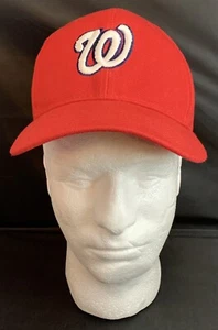 WASH Washington Nationals Baseball Cap Hat Lid Pre-Owned Red Adjustable - Picture 1 of 6