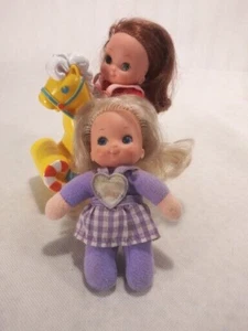 Playskool Candy Land Niños Y Caballo Roching 2 Muñecas Tela Suave Juguetes De Colección Años 80 - Imagen 1 de 7
