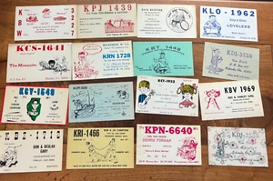 Lote de 30 Tarjetas Vintage CB Base Radio Ham Amateur QSL QSO Tarjetas Artísticas Postales - Imagen 1 de 12