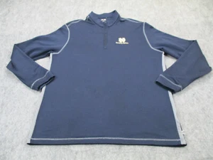 Adidas Notre Dame Fighting Irish Sweater Mens Extra Large Blue Basketball * - Picture 1 of 10
