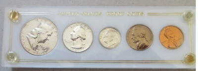 1961 United States US Five Coins Proof Mint Year Set. UNC. RJ - Image 1 of 2