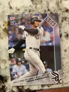 2017 Topps Now Rookie Card Chicago White Sox Yoan Moncada #376 Triple 1st HIT - Bild 1 von 1
