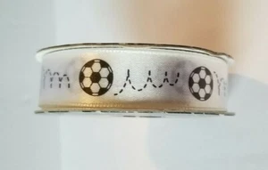 Fußball Band 5/8” x 15” The Ribbon Boutique Neu - Bild 1 von 5