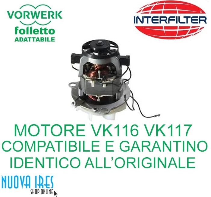 MOTORE PER FOLLETTO VK116 VK117 COMPATIBILE QUALITA' GARANTITA 2 VENTOLE PEH062