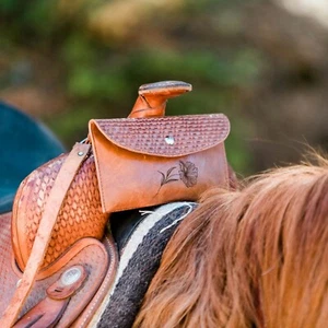 Custom Horse Saddle Bag, Original Design, Cell Phone Holder, Horse Stuff & Gifts - Picture 1 of 6
