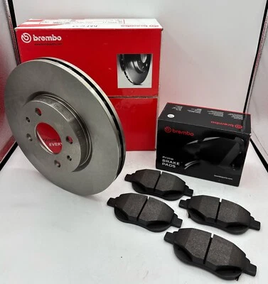 KIT DISCHI E PASTIGLIE PATTINI FRENO ANTERIORI BREMBO FIAT 500L 1.3 MJT MULTIJET