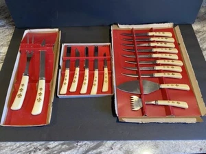 Set posate da cucina vintage Imperatore diciannove 17 pezzi Fleur de Lis - Foto 1 di 6