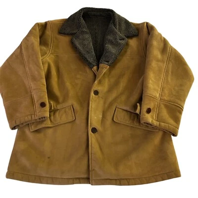 Suede Sherpa Lined Rainforest Coat Men’s Size Large - Image 1 of 4