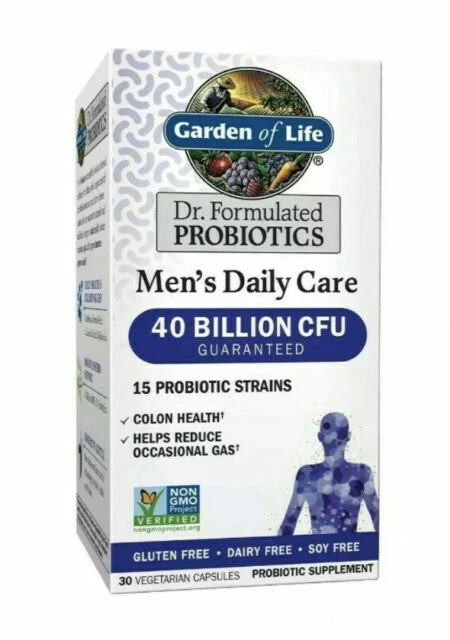 Garden of Life Dr. Formulated 40 Billion CFU Men's Daily Care Probiotics - Pack of 30 Caps