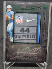 2023 PANINI BLACK  HENDON HOOKER BLACKED OUT LAUNDRY TAG NFL SHIELD #4/5