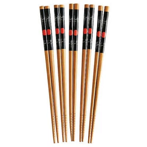 Helen's Asian Kitchen 5-Pair Bamboo Sushi Chopsticks Set - Picture 1 of 4
