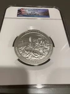 2014 P 5 OZ SILVER 25C SHENANDOAH NGC SP 70 - Picture 1 of 2