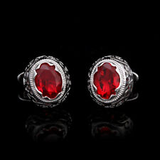 Men's Suit Cufflinks Red Crystal Zircon Cufflinks Father's Day Gift In Stock