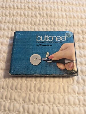 VTG Dennison BUTTONEER 5-SECOND BUTTON ATTACHER KIT Includes Everything Shown - Image 1 of 4