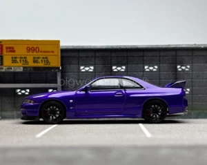 FH 1:64 Scale Purple Carbon Skyline GTR R33 Nismo S-Tune Diecast Metal Car Model - Picture 1 of 9