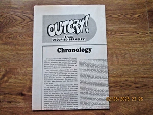 1969 "AUFSCHREIZEITUNG" BERKLEY CA. VOLKSPARK." MÄRZ." - Bild 1 von 5