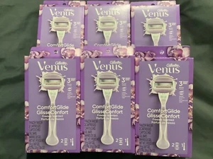 6 Gillette Venus Comfortglide Freesia Damen Rasierer mit 2 Kartuschen - Bild 1 von 1