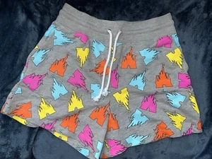 Walt Disney World graphic sweat shorts, castle print, size youth M, drawstring - Picture 1 of 5