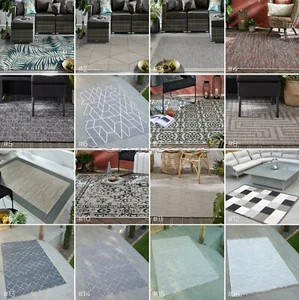 SMALL-EXTRA LARGE INDOOR / OUTDOOR PATIO CONSERVATORY GARDEN MODERN RUGS MATS - Picture 1 of 66
