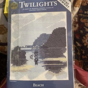 Heritage Stitch craft Twilights Beach 14 Count Cross Stitch Kit - Picture 1 of 6