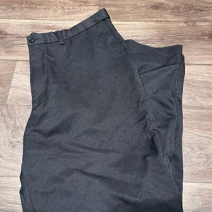 Mens black dress pants in good condition size 38/31 100% Polyester Haggar Brand - Picture 1 of 3