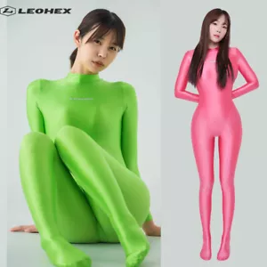 LEOHEX Mujer Mono Brillante Una Pieza Body Deportes Fitness Monos Leggings - Imagen 1 de 25