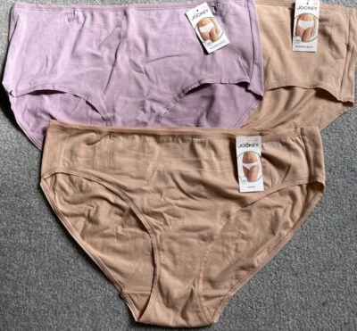 3 Пара жокей женщин (2) современный бриф (1) бикини трусики органический хлопок смесь 3XL - Изображение 1 из 4