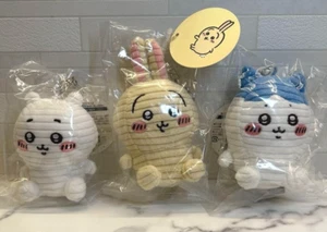 Chiikawa Hachiware Usagi Shima Shima Plush Doll Mascot Set of 3 Nagano Japan NEW - Picture 1 of 2