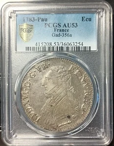 FRANCE ECU 1783 PCGS AU 53. - Picture 1 of 4