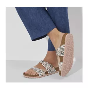 Birkenstock Women's Sydney Sandal Size 8.5 EU39 Vegan Birko Paisley Light Rose - Picture 1 of 11