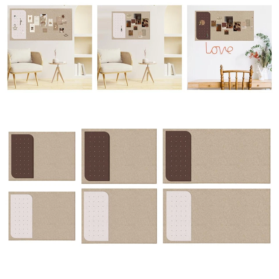 Cork Bulletin Board Cork Board  Hanging with Push Tack Wood Decoration Message - Image 1 of 1