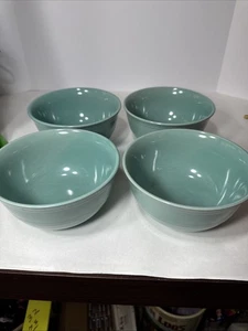 Mainstays TOPAZ BLUE Aqua Amelia Stoneware 6” Soup Cereal Bowls Set Of 4 - Picture 1 of 10