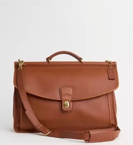 Valigetta vintage Beekman Messenger N0384243 pelle marrone made in USA - Foto 1 di 20